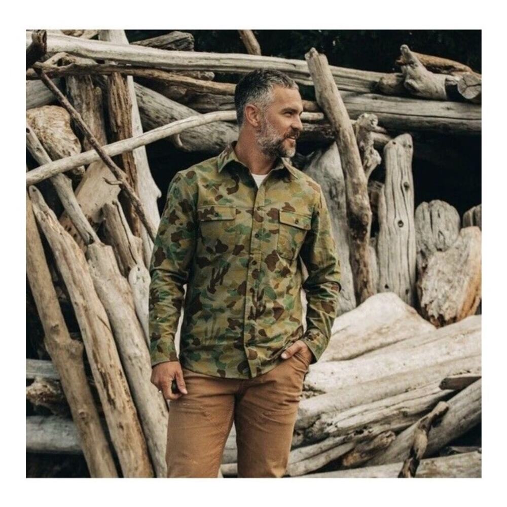 Taylor Stitch Yosemite Camo Shirt Button Down Flannel size 38 / SMALL - Picture 3 of 11